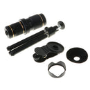Universal Phone Camera Zoom Lens Kit Clip on Optical Telescope Black 15X