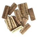 100Pcs Creative DIY Wooden 'Handmade' Lettering 2-HoleS sewing Scrapbooking