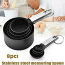8Pcs/Set Stainless Steel Measuring Cups Spoons Set Dur Kitchen B Tools N4H7 Y4T4