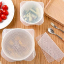 4X(8 Pcs Silicone Bowl Cover Reusable For Food Stretch Lids Seal Fresh KeepN1V3)