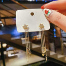 2021 Crystal Star Moon Long Tassel Chain Earrings Women's Drop Dangle Jewelry US