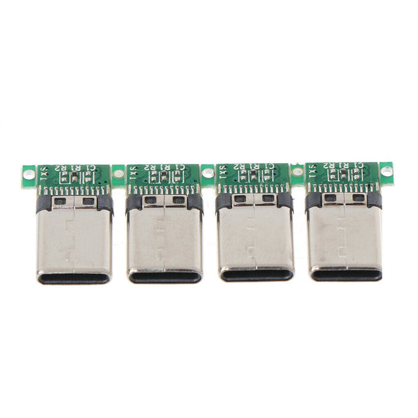 10PC USB-3.1 Welding Male Jack Plug PCB Connector Board Plugs Data Line Terminal