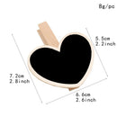 Wooden Mini Blackboard Chalkboard Message Sign Hanging Tags Wedding 10Pcs