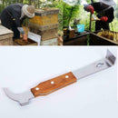 Wooden Handle Bee Hive Hook Scraper Stainless Steel Beekeeping Tools super T0W8