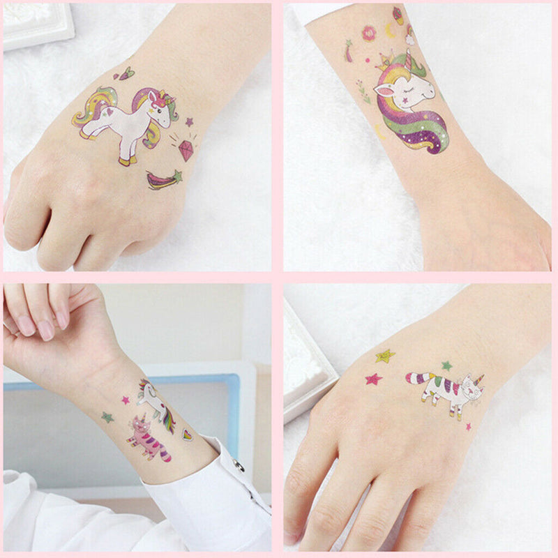 10 Lot Lovely Cute Cartoon Horse Star Tattoos Kids Transfer Stickers For DIY