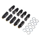 10x 4PIN 1/4 '' 6.35mm / 6.5mm Female Connector Jack Audio Mono Jack