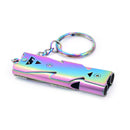 Stainless Whistle Double Tube Lifesaving Emergency SOS Outdoor Survival Whist JR