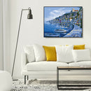 Painting By Numbers Kit DIY Blue Sea Hand Painted Canvas Oil Art Picture