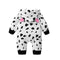 Autumn Winter New Newborn Cute Cow Print Jumpsuit Button Rompers Long SleeveM9Z2