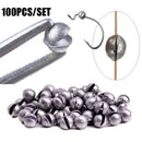 100 Lots Lead Split Shot Sinker Weights Sinkers For Fishing Squeezable Removable
