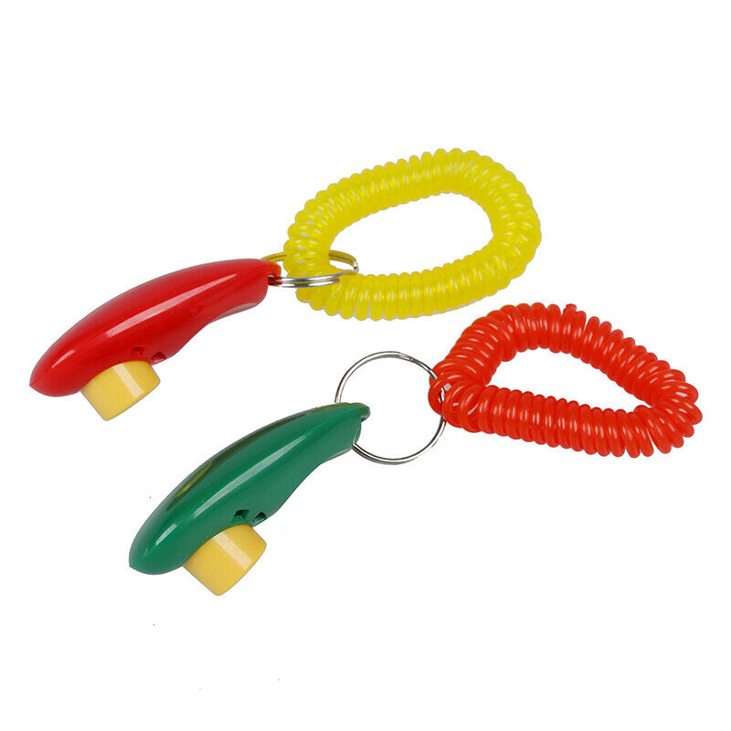 Training Clicker i click clickers with wrist band strap - RED & GREEN, for