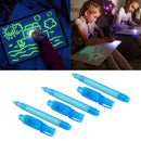 3x Invisible Ink Pens UV Light Black Light Magic Highlighter Pen for Drawing