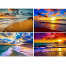 4 Pack Seaside DIY 5DDiamond Painting Full Drill Cross Stitch Craft Home Decor