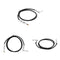 4 pcs Stereo 6.35mm to 6.35mm 1/4" Jack Camera Headphone Audio Cable