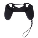 Silicone Anti-slip Grip Handle Case Cover Lanyard for Sony PS4 Tool (Black)