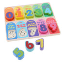 Wooden Number Block Puzzle Board Montessori Educational Math Numerical Learning