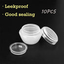 10 PCS Empty Clear Plastic Cosmetic Containers 3 Gram Size Pot Jars Eye Shad