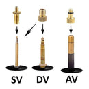 Bike Valve Type Adaptor Bike Wheel Tire Valve Adapter Cap Tube Pump (15pcs)