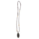 Black Labradorite Moonstone Crystal Pendants Feng Shui Luck Stone