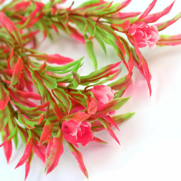 Artificial Plastic Aquatic Flower Grass Plants Aquarium Landscape Decor 24.5cm