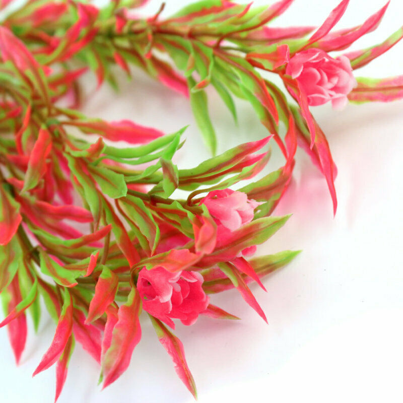 Artificial Plastic Aquatic Flower Grass Plants Aquarium Landscape Decor 24.5cm