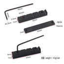 Bone Bridge Saddle and Nut for 5 String Accoustic Classical Guitar (Black)