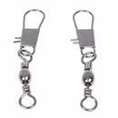 Grey Fishing Line to Hook Clip Connector Swivels 20PCS