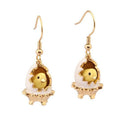 Hand Painted Enamel Glazed Broken Egg Shell Fashion Earring for Women with