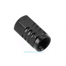 4pcs Black Wheel Tyre Tire Valve Stems Air Dust Cover Screw Caps Car Truck Bike