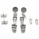 5 Pairs/Set Mom Crown Bowknot Stud Earrings For Women Bohemian Earring Jewe