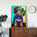 5D DIY Full Drill Diamond Painting Colorful Dog Cross Stitch Embroidery