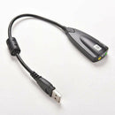 1x Stereo Headset USB To 3.5mm Mic/Headphone Jack Audio Adapter 7.1 Sound Card