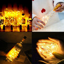 10pcs 1m LED String Light Cork Button Copper Wire Fairy Lamp (Warm White)