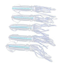 5Pcs Glow Luminous Silicone Squid Lures Soft Squid Skirt Bait Artificial Lu L5R1
