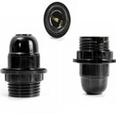 Black Screw E27 LED Light Bulbs Lamp Holder Base Plastic Pendant Socket DIY S574