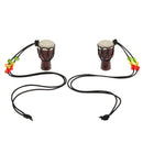 2 Pcs Djembe Pendant African Drum Jewelry Necklace for Children Gift E