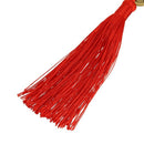 Copper cash detail tassel Chinese knot hanging ornament red 24cm X6C3