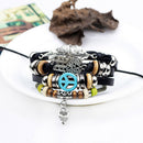 Unisex Men Women European Fashion Handmade Alloy Bead Multi Bracelet