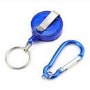 Lot 1 Badge Holder Winder Holder Keychain Retractable Carabiner Belt Clip I C4R1