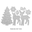 Christmas Tree Elk Cut Die DIY Scrapbooking Embossing Paper Card Stencils