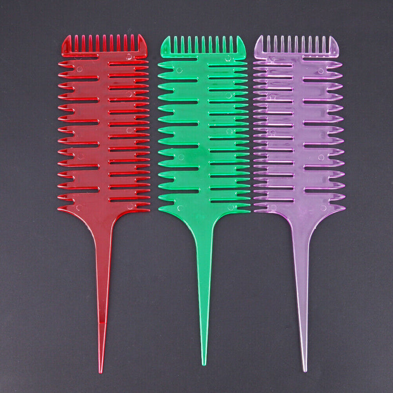 Salon Professional Fish Bone Shape Hair Comb Hair Dyeing Sectioning Comb