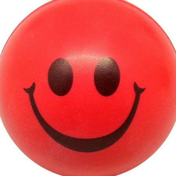 Happy Red Smile Face Bouncy Ball M5Z9