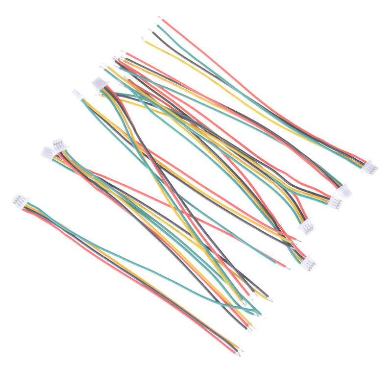 10Pcs Mini Micro JST 1.0 SH 1.0mm 4-Pin Connector Plug With Wires Cables 100MM Z