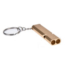 aluminum alloy double-tube whistle for emergency outdoor survival random colo 3C