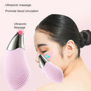 Electric Silicone Facial Cleansing Instrument Vibration Face Washer (Pink)