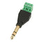 6.35mm 1/4 Stereo Audio Male to AV 3-Screw Terminal Female Adapter ConnectorH6S1