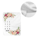 Newborn Baby Milestone Blanket Photography Fleece Baby Monthly Shower Blanket