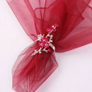 Exquisite small red flower napkin buckle table napkin ring alloy napkin ring Hn