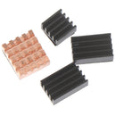 4pcs Copper+Aluminum Cooling Heatsink Blind Radiating Fin for Raspberry Pi 4 FT