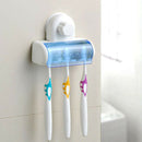 5 Set Home Bathroom Toothbrush Suction Holder Stand Rack Bracket Plastic